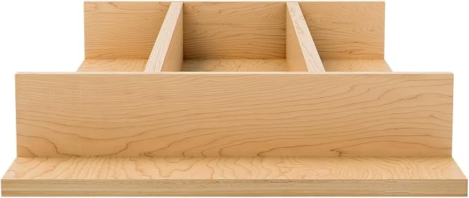 Rev-A-Shelf Natural Maple Right Size Utensil Insert Home Storage Kitchen Organizer 4 Compartment Drawer Accessory, 10-1/4" x 19-1/2", 4WUT-15SH-1
