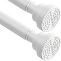 Tension Curtain Rod 30 To 49 Inch White Tension Rods Adjustable Spring Loaded Curtain Rods 7/8" Curtains Rods No Drilling Tension Rods For Windows Bedroom Closet Doorway Door 2pcs