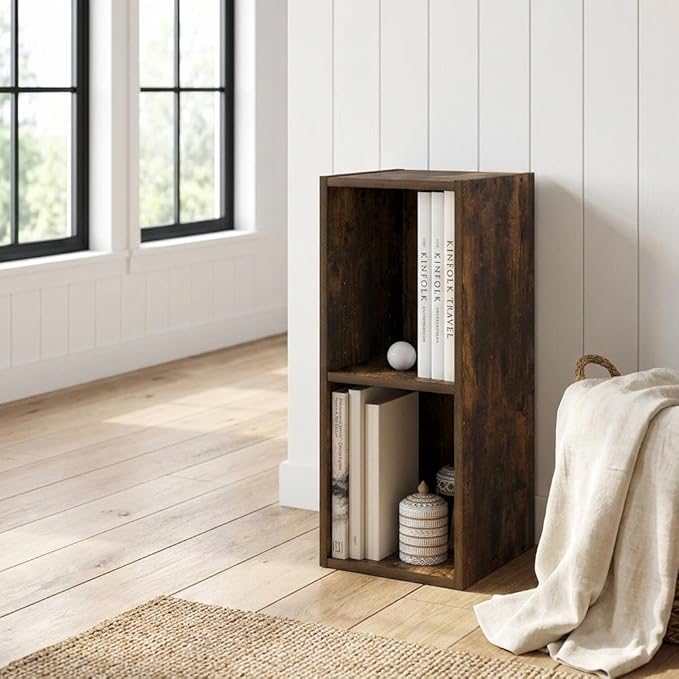 Furnifact Amber Pine Bookcase with Modern Design, Engineered Wood Construction, Sturdy Shelving, Stylish Storage Solution for Living Room or Office