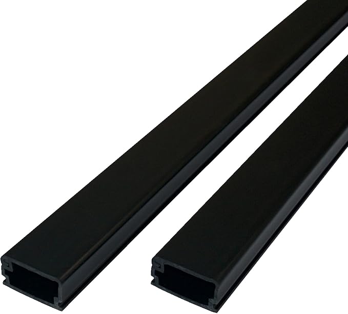 Electriduct Medium Latching Cable Raceway (500 Series) - 5 Feet - Black | 2 Sticks (10 Feet Total)
