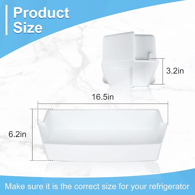 2187172 Refrigerator Door Shelf Bin Compatible with Frigidaire Whirlpool Amana Estate Refrigerator Replacement Shelves AP6006028, 2187194, AP3853103, PS328468, PS986890, 3046299 (2 Pack)