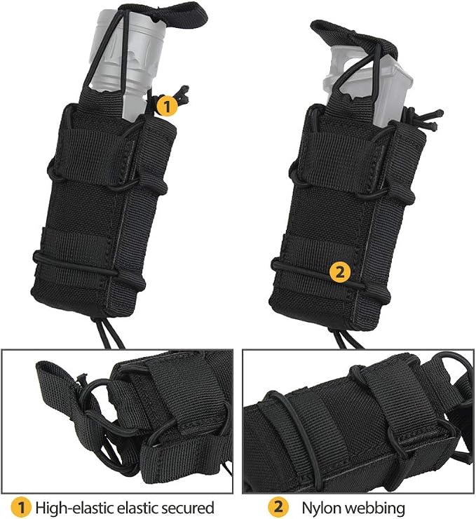 EXCELLENT ELITE SPANKER Open Top M4 M14 M16 AR15 Mag Pouch and Single Pistol Mag Pouch Flashlight Holder Magazine