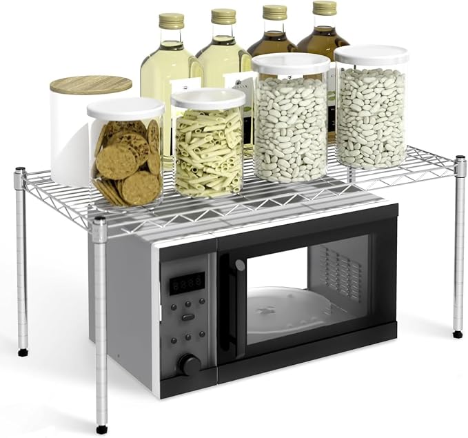 Xcity Storage Shelves, 1 Tier Heavy Duty Metal Shelving Unit, 350 LBS Adjustable Steel Wire Shelf for Commercial, Pantry, Kitchen, Garage, 14" D x 30" W x 15" H, Chrome