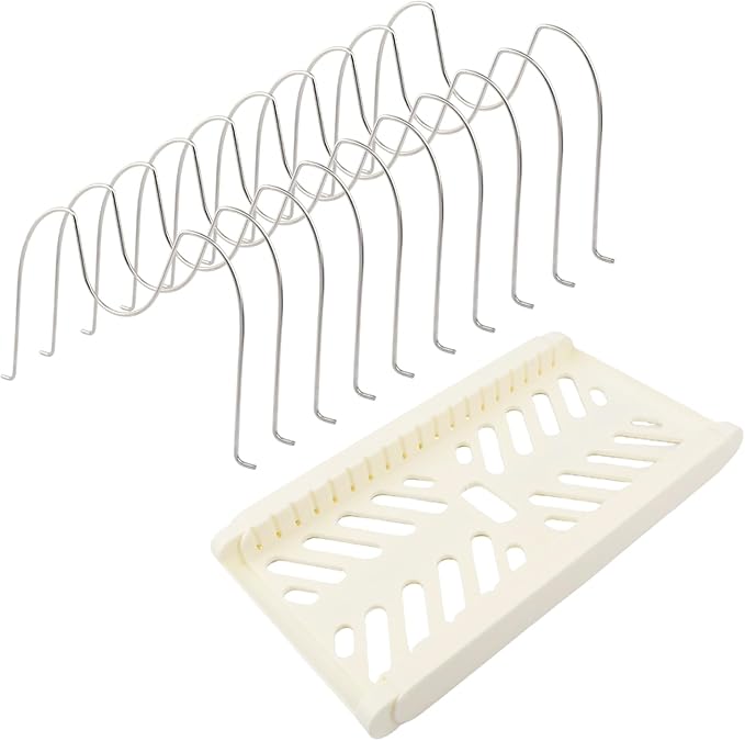 Expandable Pots and Pans Organizer Rack,with 10 Adjustable Compartments for Kitchen Cabinet or Under Sink 13"-23"Adjustable Pot Lid Holder for Cookie Sheets Cutting Boards Cookware(COLOR:White)