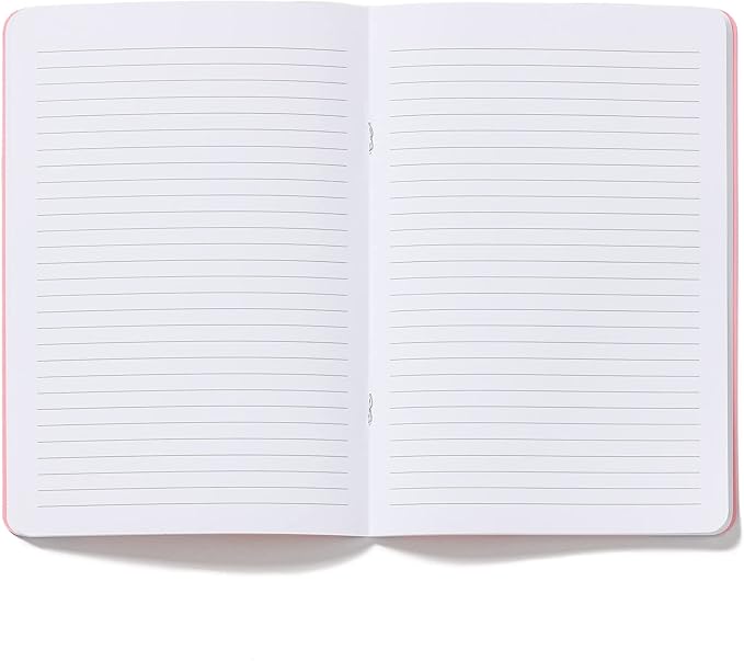 High Note Textured Composition Notebook Journal, 3 Pack, 5.75" x 8.25", 64 Wide Ruled Pages, Small Notebooks for School, Journaling, Writing, Planner, by Elizabeth Olwen