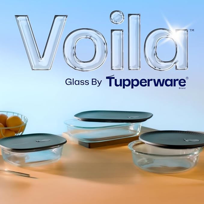 Tupperware Voila Glass Square Food Storage – Baking Dish, 1.7 qt / 1.6 L
