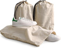 3 Pack Shoe Bags for Travel, Drawstring Portable Shoe Bags for Storage, Travel Essential Cotton Footwear Laundry Bag For Men & Women, Dustproof Reusable Organizer Bags for Sneakers: 15"x12"