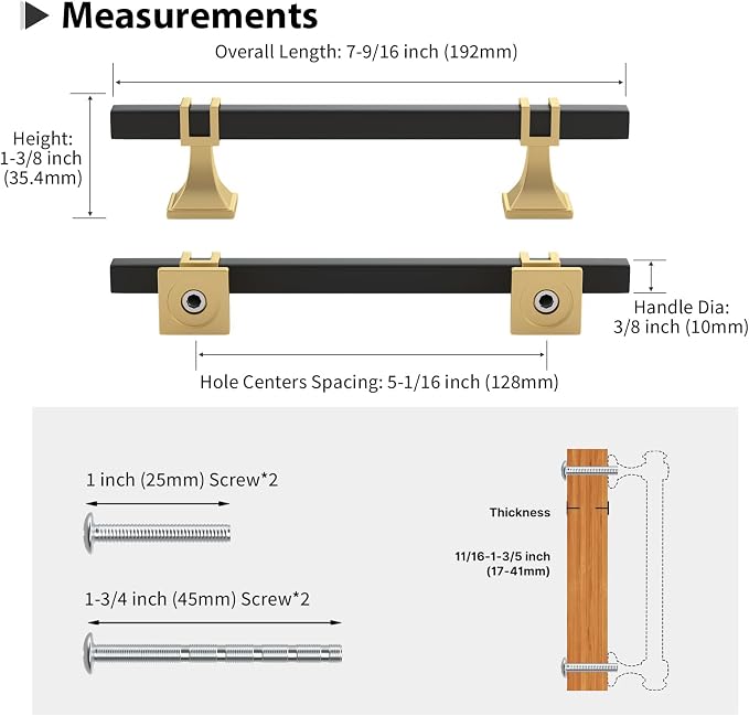 50 Pack 3 Inch Black and Gold Cabinet Pulls Black and Gold Cabinet Handles Kitchen Cabinet Handles Dresser Drawer Pulls Kitchen Cabinet Hardware