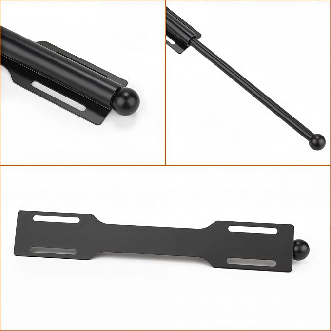 Pull-out Valet Rod for Closet 2 Pack, Black