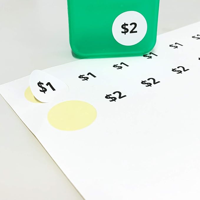 2.5 inch Round Labels Printable Circle Stickers - 8.5" x 11", 200 Sheets | Laser/Inkjet Printing, comes with Print Templates