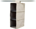 Covermates Keepsakes Hanging Shoe Organizer for Closet – Vertical Storage Shelves for Sneakers, Sandals, and Sweaters – Heavy-Duty Wardrobe Organization, Beige Heather