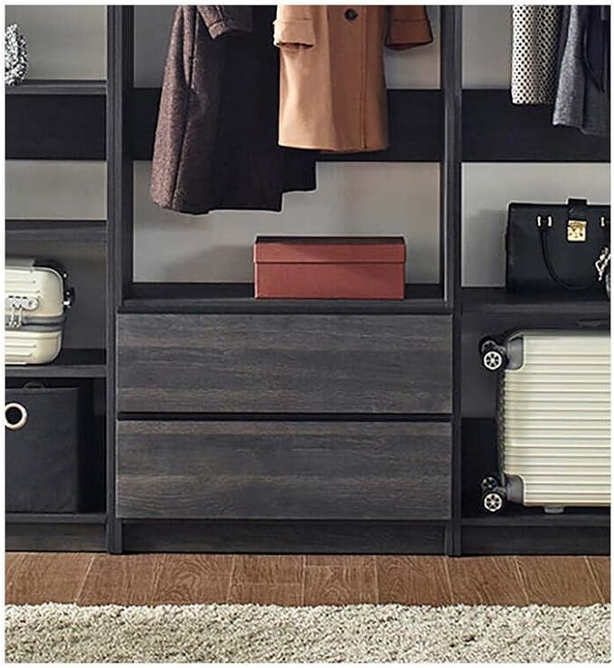Maykoosh Closet System Organizer - Customizable Walk-in Wardrobe Storage Black/Model ECB 3 Closet