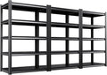 Set of 3 71"HGarage Shelving-2050LBS 5 Tier Storage Shelves,Adjustable Heavy Duty Metal Shelving Unit and Storage Large Rack,Utility Steel Shelf For Shop Warehouse Industrial Pantry 71"x35"x16"