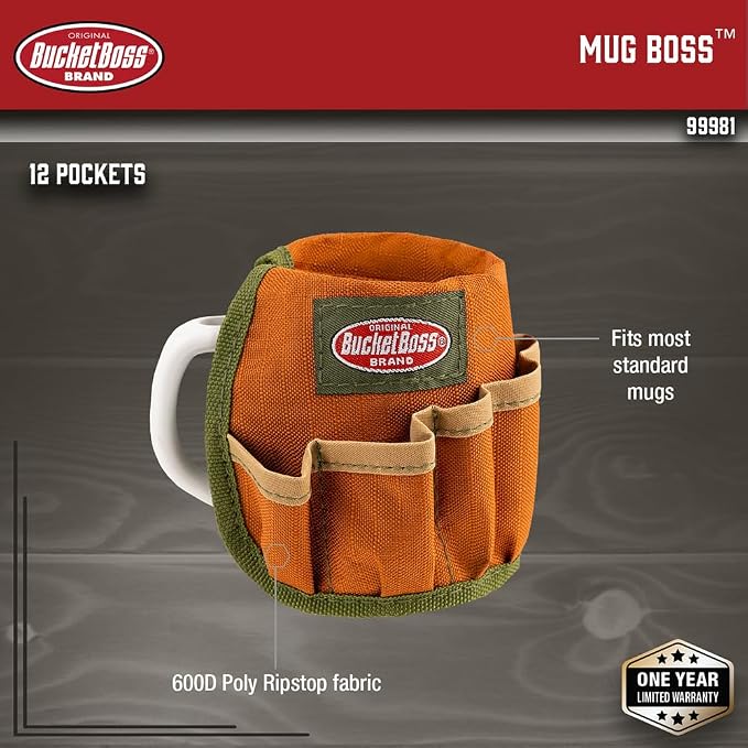 Bucket Boss - Mug Boss, Bucket Organization (99981D24), Brown, 10 ounce