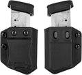 2 Pack IWB/OWB Mag Carrier Fits:9mm/.40 |.45ACP Double/Single Stack | for Right & Left Hand Ambidextrous Concealed Carry Magazine Holster