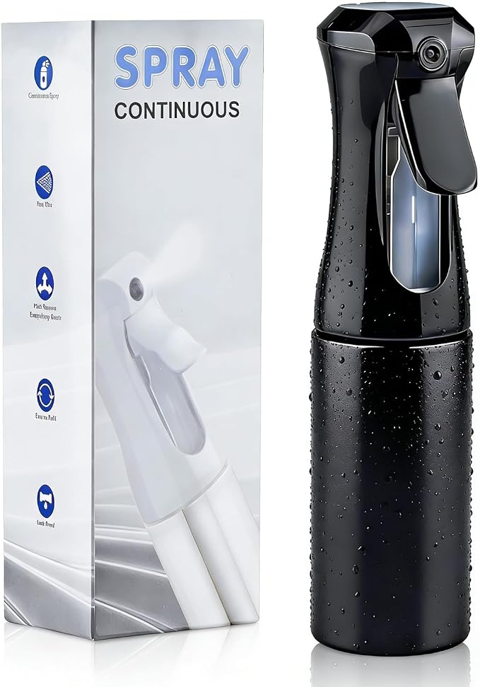 Continuous Spray Bottle, 6.8 OZ Hair Spray Bottles, Ultra-Fine Mister Spray Bottle for Hairstyling, Cleaning, Plants, Pets, Salons, and More (1 Pack)