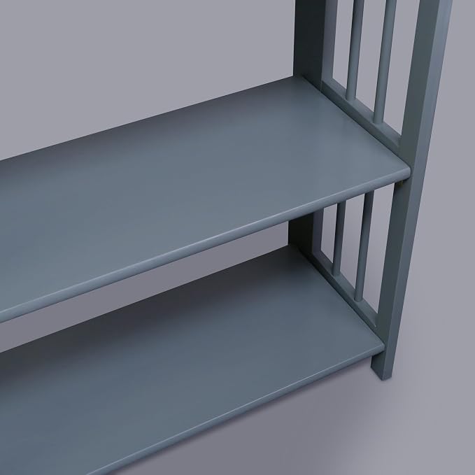 Casual Home 3-Shelf Folding Stackable Bookcase (27.5" Wide)-Slate Gray