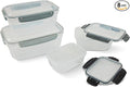 Core Kitchen Nested Food Storage Containers – 8-Piece Set with 4 Airtight Locking Lids – BPA-Free, Stackable, Microwave, Freezer & Dishwasher Safe - Clear