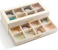 Yookeer 16 Grids Bracelet Box with Clear Top 2 Layer PU leather Bracelet Holder Case Bracelets Storage Holder Display Box jewelry organizer with Drawer for Women Bangles Watch Earring Storage gifts
