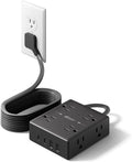 SUPERDANNY Extension Cord,Flat Plug Surge Protector Power Strip,10Ft | 8 AC & 4 USB Ports (2 USB C),Surge Protector with 1050J,Desk Charging Station for Home Office,College Dorm Room Essentials