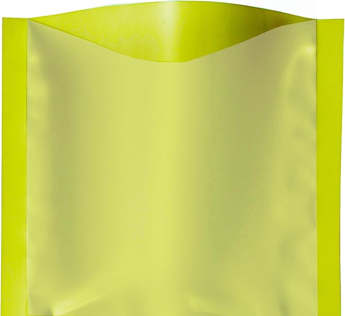100PCS Customized Vacuum Heat Seal Bag,Open Top Packaging Bag with Clear Front,Single Color Printing for Logo/Text/QR Code (Green, 13 * 18CM/5.0"*7.1"-100PCS-One Color Print)