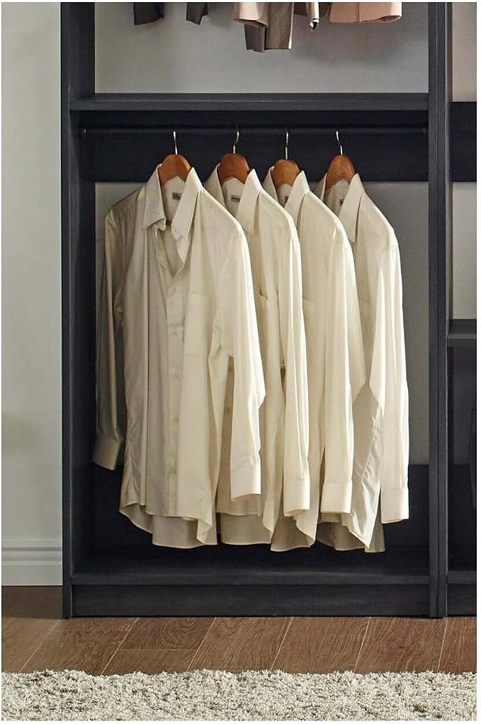 Maykoosh Closet System Organizer - Customizable Walk-in Wardrobe Storage Black/Model ABE 3 Closet