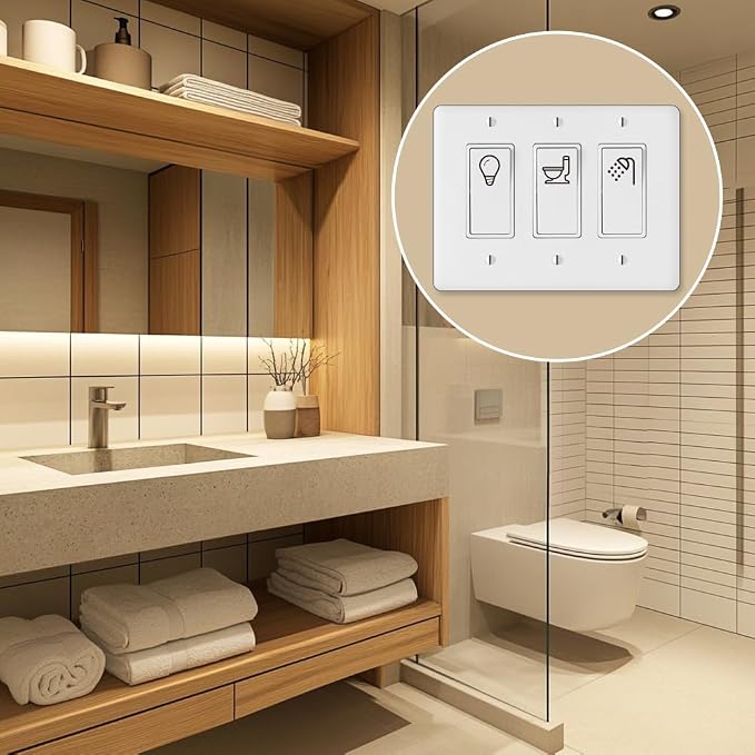 900 Pcs Light Switch Sticker Labels, 57 Designs Transparent Switch ID Sticker Blue Switchboard Label Decals for Home Kitchen Bathroom Office School