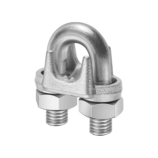 30Pcs 5/16’ M8 Wire Rope Clamps Cable Clamps galvanised Steel, U-Bolt Saddle Fasteners - can be Used for Tent Ropes, Wire Ropes, Wires and Cables, clotheslines etc