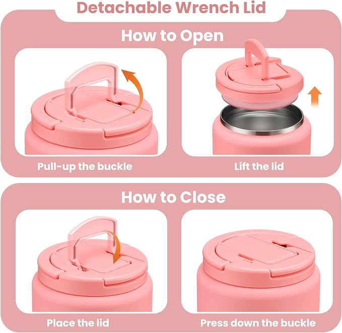 Itslife Soup Thermo for Hot Food Kids 25.5oz Lunch Containers with Buckle Lid Wide Mouth Hot Food Jar Vacuum Insulated Stainless Steel Bento Box Leakproof with Spoon