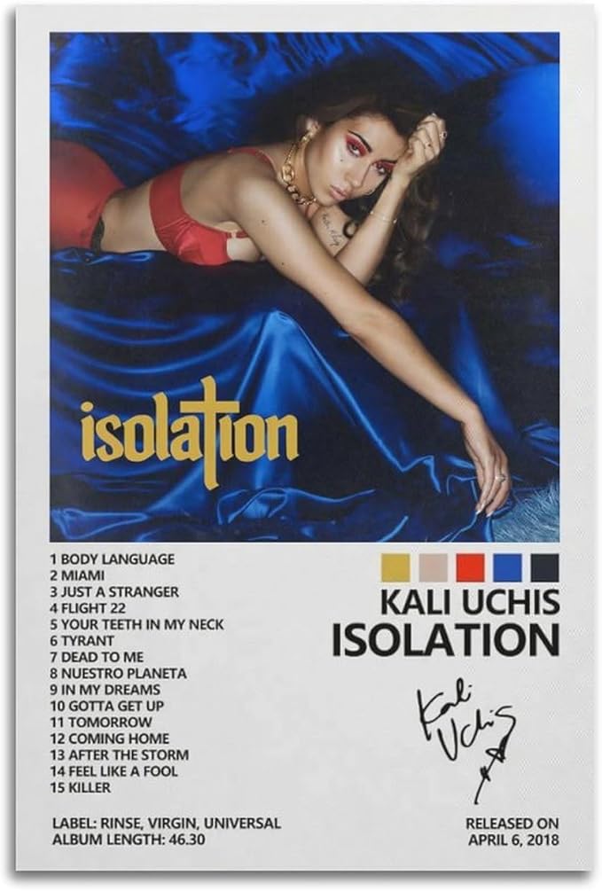 Kali Uchis Poster Indie Music Album Cover Art Wall Canvas Picture Suitable for Modern Office Bedroom Living Room Room Decor Gift 16x24inch(40x60cm) Unframe-style