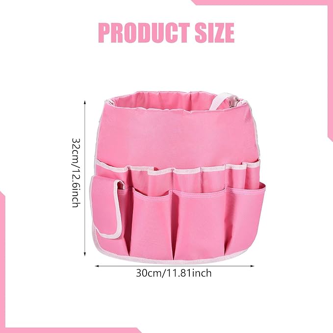 Gardening Tools Bucket Bag Tool Resistant Portable Gifts for Dad Bucket Tool Organizer for Garden Tools for Outdoor, Pink