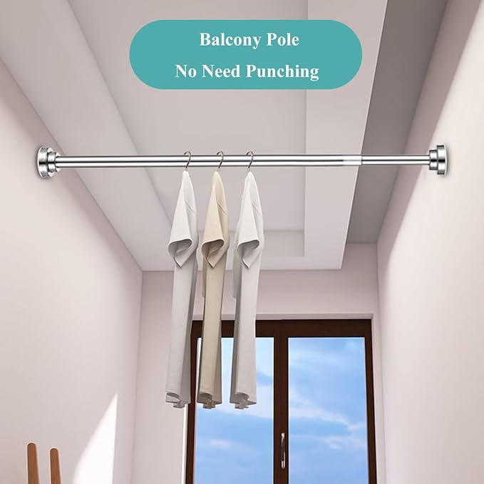 Stainless Steel Spring Tension Curtain Rod 11.8" to 19.7" Adjustable, Small Short Expandable Spring Loaded Curtain Tension Rod For Wardrobes Window Closet Bathroom Cupboard Cabinet(No Drill,No Screws)