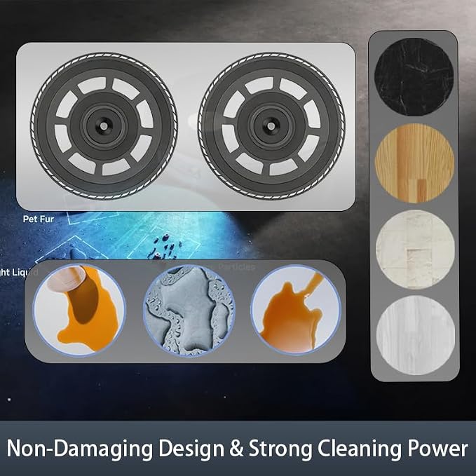 Mop Pad Holder Replacement Parts for Dreame X60 Max Ultra Complete Robot Vacuum Cleaner Accessories Including 2 Mop Pad Holders and 2 Mop Pads