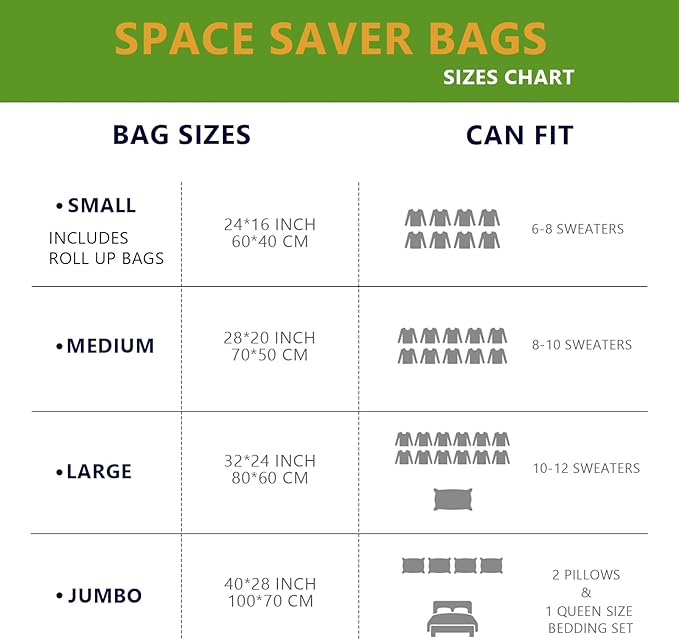 Vacuum Storage Bags with Electric Pump, 8 Pack (4 Jumbo 4 Large Vacuum Seal Bags for Clothing) Storage Bags Vacuum Sealed Bags for Travel, Luggage, Bedding, Blankets