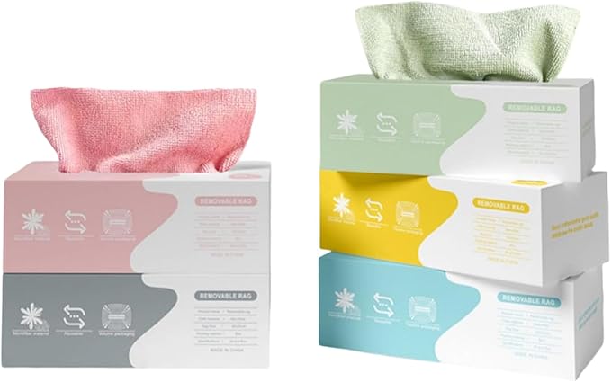 Microfiber Cleaning Cloths in Box, 20 Pack Extract Towels, Lint Free Reusable Rags for Household Kitchen Cleaning, Ultra Absorbent Multi-Purpose Wipes for Car Wash Detailing (5pc)