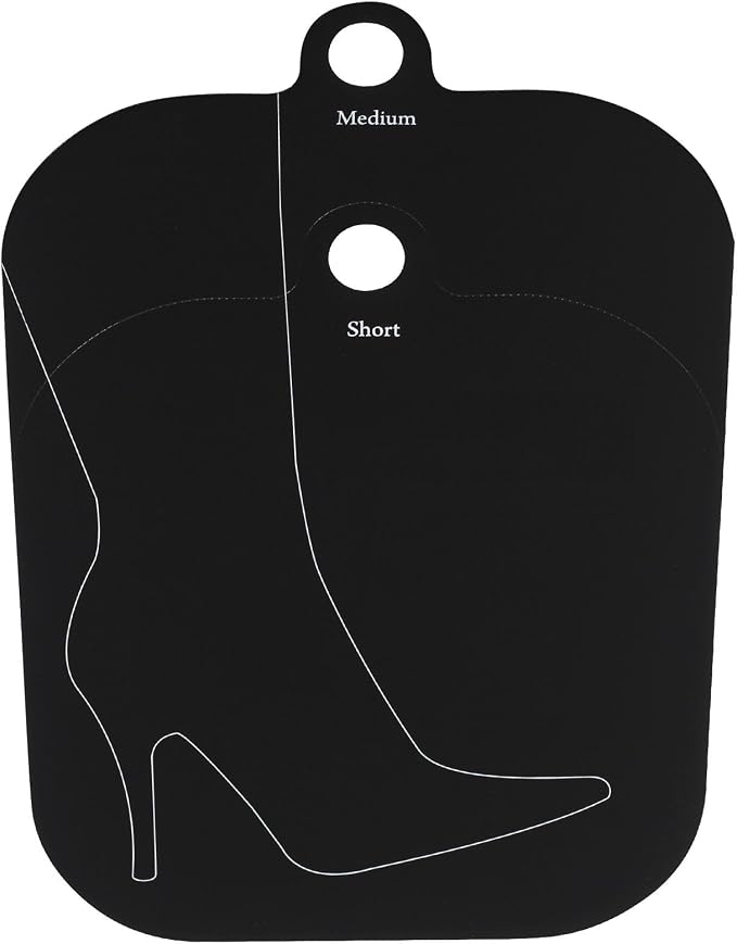 Household Essentials Boot Shapers, Set of 2 Pairs (4 Pieces), Pliable Plastic Boot Inserts, Customizable Height, Keeps Boots Upright and Crease-Free, Black