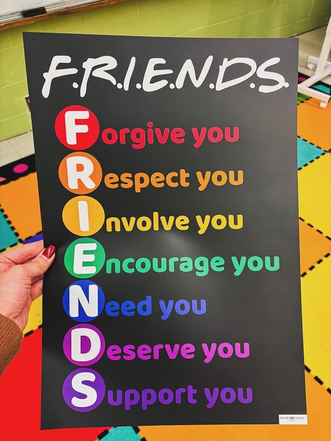 Flora Maria Shop 32 Set of 64 Motivational Posters,1 Free Inspirational Poster, Social Emotional Learning Feelings Posters For Kids