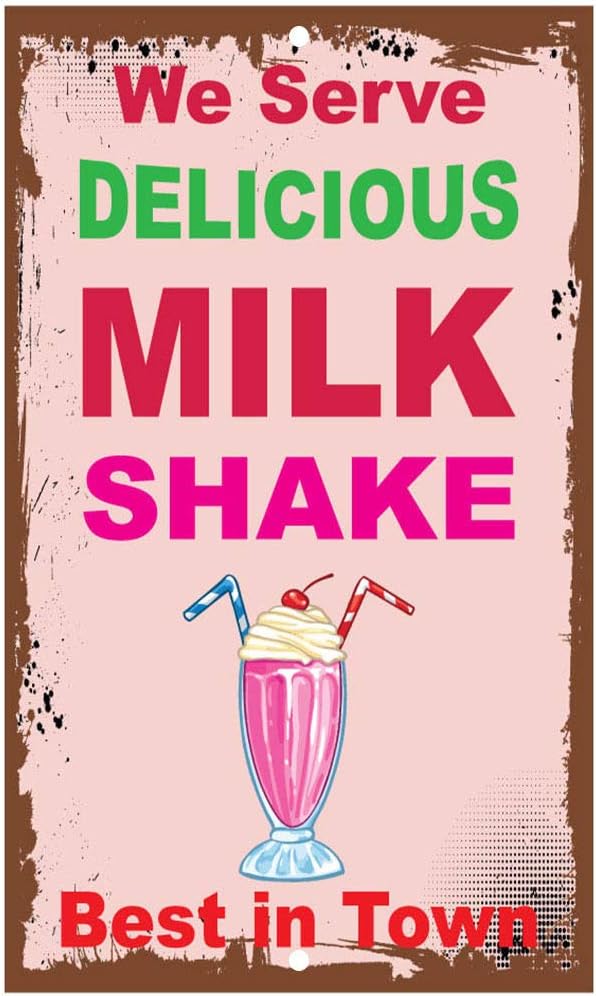 We Serve Delicious Milkshake Best in Town Novelty Funny Sign Vinyl Sticker Decal 8"