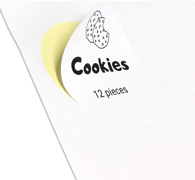 1 inch Round Labels Printable Circle Stickers - 8.5" x 11", 200 Sheets | Laser/Inkjet Printing, comes with Print Templates