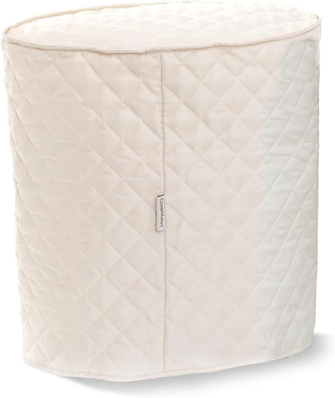 Covermates Keepsakes - Oval Appliance Cover - Dust Protection - Stain Resistant - Washable - Appliance Cover, Cream