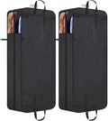 Univivi Hanging Garment Bag for Travel, 60" Heavy Duty Suit Bags, Extra Capacity Hanging Clothes Bag for Closet Storage, Dress Cover with Handles and Buckle Straps for Suit, Coat, Jacket, 2 Pack