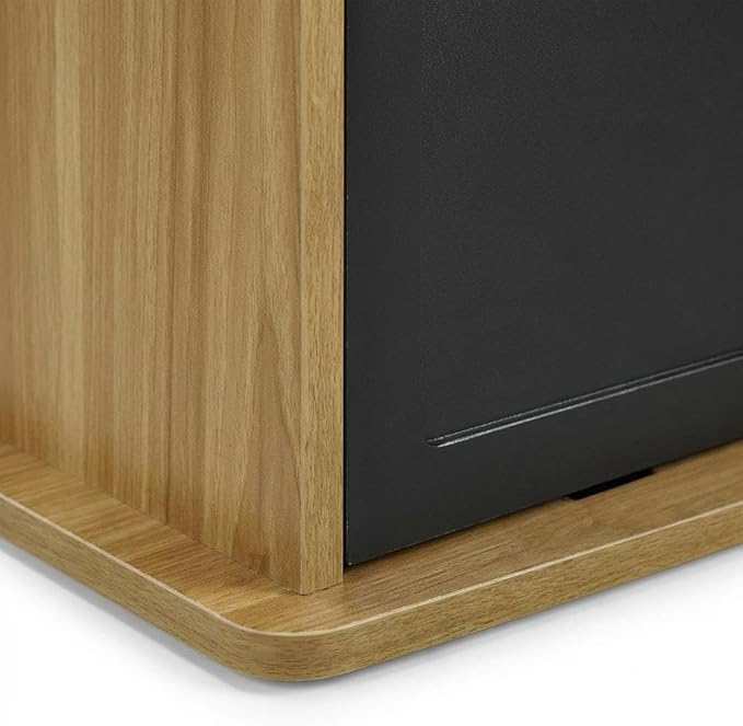 Furnifact Brown TV Stand with 3 Storage Cabinets and Shelf for TVs up to 55 Inches, Particle Board, Modern Style, Durable Construction, Space Saving Design