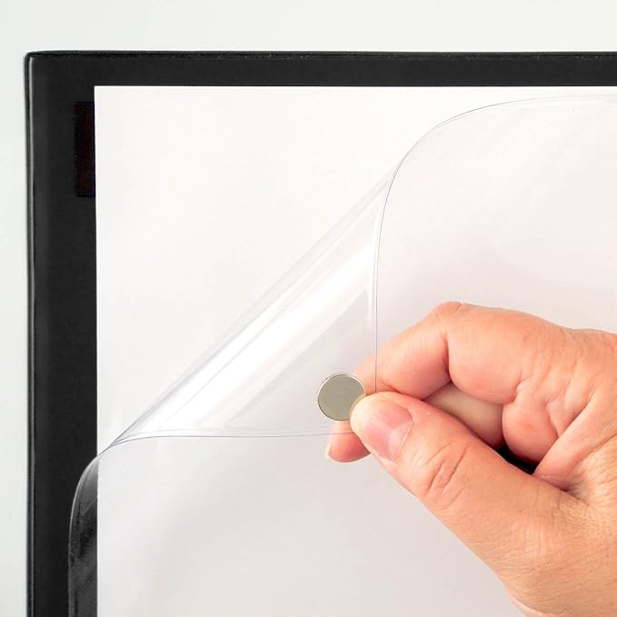 StoreSMART® Magnetic Closure Pockets - Magnetic-Back - 11" x 17" - 50-Pack - Black - MCP3512MB-BK-50