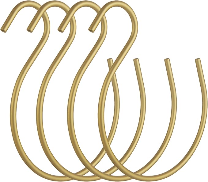 4Pcs Scarf Hanger Gold,Scarf Ring Hangers,Multi-Purpose Circle Storage Hook,for Baseball Caps,Belt,Ties,Belts,Scarves,Shawls