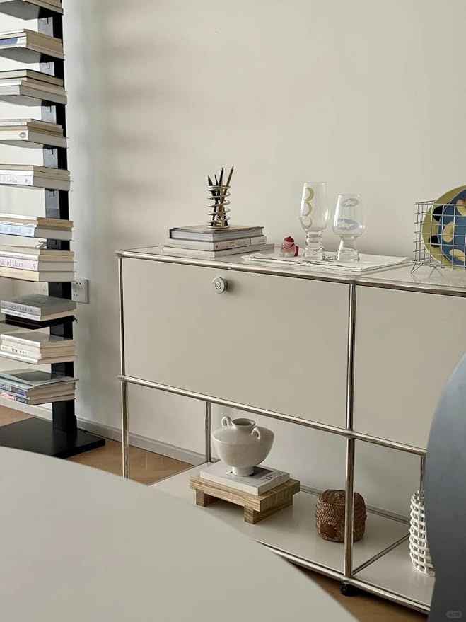 Modern Storage Cabinet Sideboard Versatile Free-Standing Organizer Cabinets for Home Office, Living Room, Bedroom, Kitchen, Garage