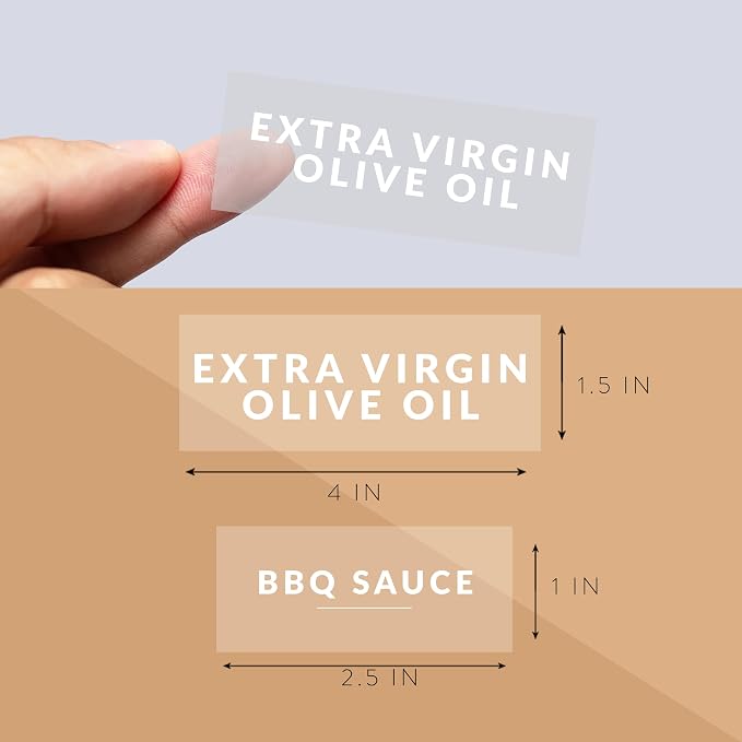 SAVVY & SORTED Oil Vinegar and Condiment Labels, 128 Preprinted Pantry Stickers for Oil Dispenser Bottles, Salad Dresssing Jars, Waterproof Removable Organizing Kitchen Bottle