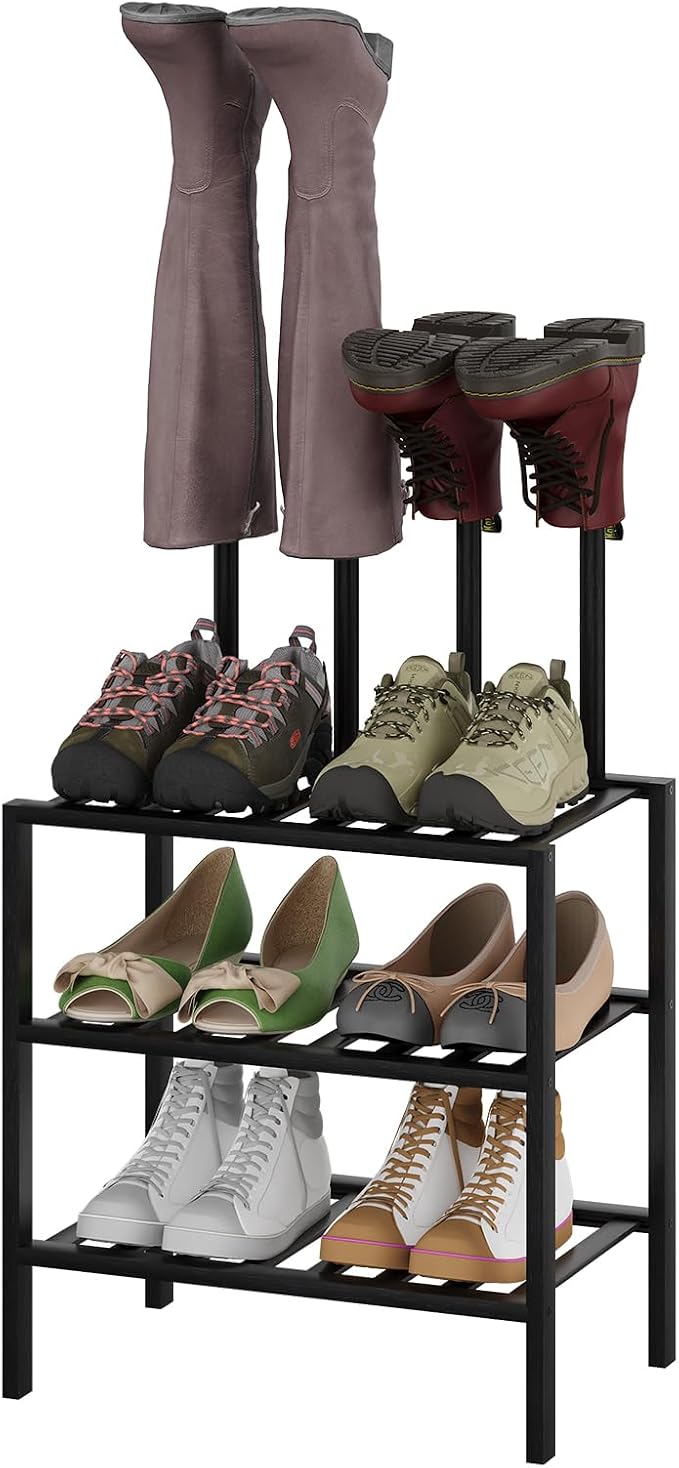 Detachable Boot Rack For Tall Boots Organizer,Outdoor Shoe Rack Storage | 3-Tier Multiuse Shoe Rack For Tall Boots,Closet Organizers And Entryway Storage,Suitable For All Seasons