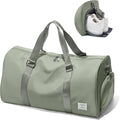 Travel Duffle Bag,Weekender Overnight Bags for Women with Shoes Compartment,Tote Gym Bag Personal Item Carry On Bag for Travel Business Trips Sport Hospital Dance Grey Green
