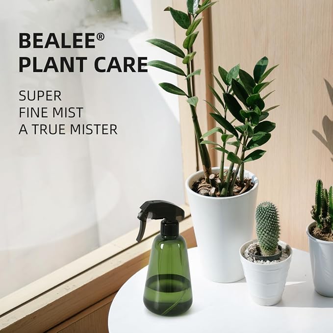 Spray Bottle for Plants 2 Pack, 16oz - Ultra Fine Mist, Plant Mister Empty Spray Bottles Indoor, Leak Proof Misting Water Sprayer Bottle for Gardening, Plant Care, Hair Care, Cleaning Solutions