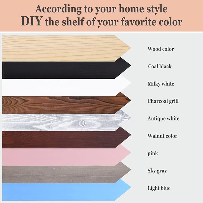MBYD 24 Inch Floating Shelves Natural Wood Set of 3, Wall Mount Picture Ledge Wooden Wall Shelf for Home Decoration Nursery Book Shelves for Bedroom, Living Room, Office, Kitchen, 3 Same Dimensions